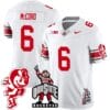 Kyle McCord Jersey #6 Ohio State Buckeyes Football Stitched Brutus Buckeye Patch White
