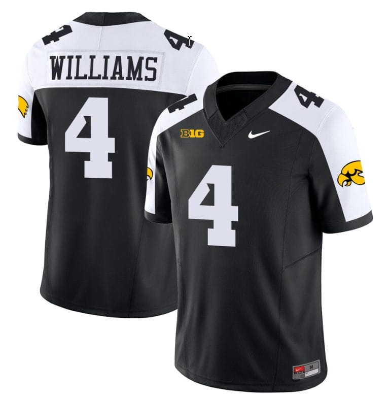 Leshon Williams Jersey #4 Iowa Hawkeyes Vapor Limited College Football Black Alternate