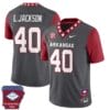 Landon Jackson Jersey #40 Arkansas Razorback Football Arkansas State Patched Red Sleeves
