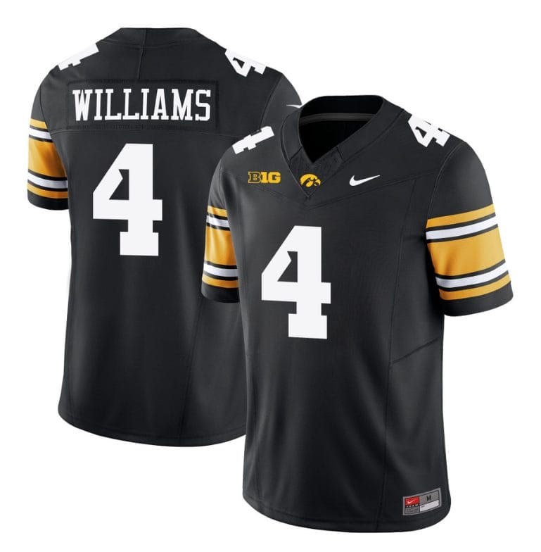 Leshon Williams Jersey #4 Iowa Hawkeyes Vapor Limited College Football Black