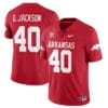 Landon Jackson Jersey #40 Arkansas Razorback Football All Stitched Red