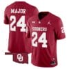 Marcus Major Jersey #24 Oklahoma Sooners Vapor Limited College Football Stitched Red