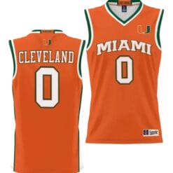 Matthew Cleveland Jersey #0 Miami Hurricanes NIL College Basketball Lightweight Orange