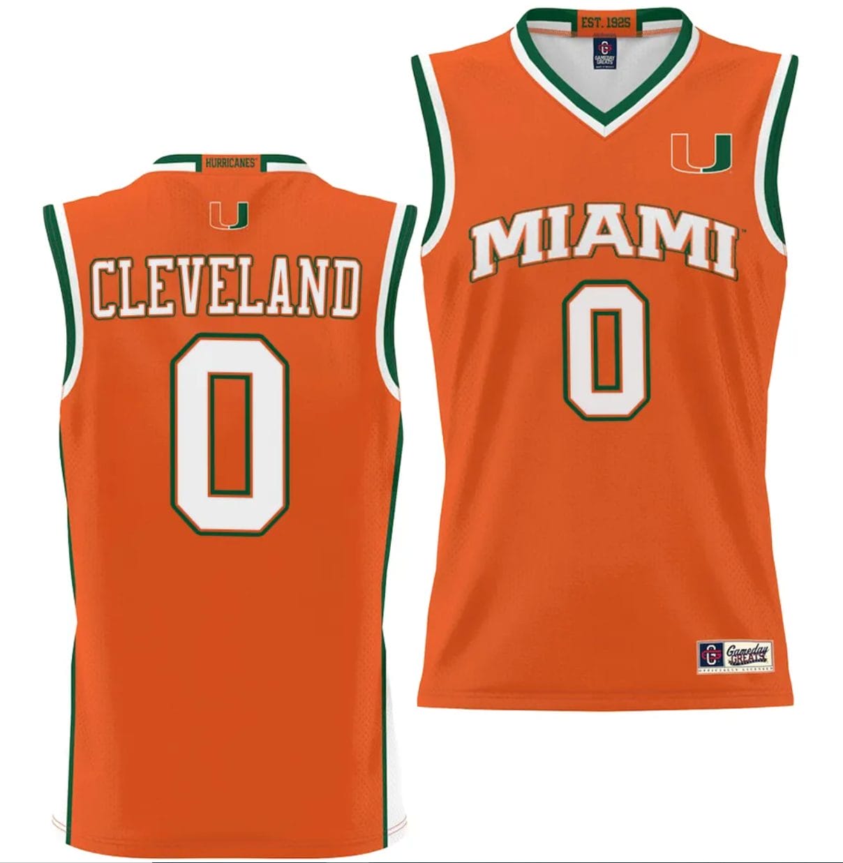 Matthew Cleveland Jersey #0 Miami Hurricanes NIL College Basketball Lightweight Orange