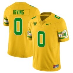 MarKeise Irving Jersey #0 Oregon Ducks ‘Mighty Oregon’ Throwback Football Uniforms Yellow