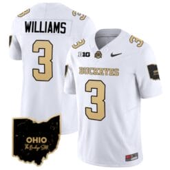 Miyan Williams Jersey #3 Ohio State Buckeyes College Football Stitched Special Vapor Limited White