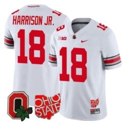 Marvin Harrison Jr Jersey #18 Ohio State Buckeyes College Football Stitched White
