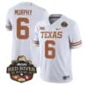 Maalik Murphy Jersey #6 Texas Longhorn Jersey Allstate Red River Vivalry Patch College Football White