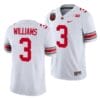 Miyan Williams Jersey #3 Ohio State Buckeyes Ohio Stadium Patch College Football White