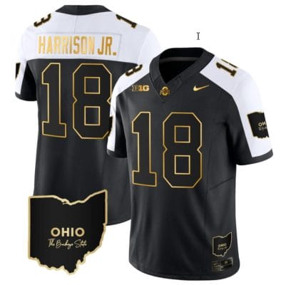 Marvin Harrison Jr Jersey #18 Ohio State Buckeyes College Football Stitched Special Vapor Limited Ohio Patch Alternate