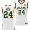 Nijel Pack Jersey #24 Miami Hurricanes NIL College Basketball Lightweight White