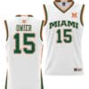 Norchad Omier Jersey #15 Miami Hurricanes NIL College Basketball Lightweight White