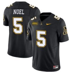 Nate Noel Jersey #5 Appalachian State Mountaineers Vapor Limited College Football Black
