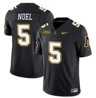 Nate Noel Jersey #5 Appalachian State Mountaineers Vapor Limited College Football Black