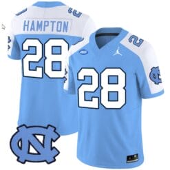 Omarion Hampton Jersey #28 North Carolina Tar Heels Vapor Limited College Football Blue Alternate