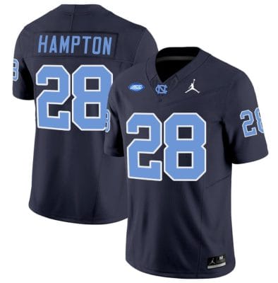 Omarion Hampton Jersey #28 North Carolina Tar Heels Vapor Limited College Football Navy