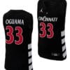 Ody Oguama Jersey #33 Cincinnati Bearcats College Basketball Replica 2023-24 Black