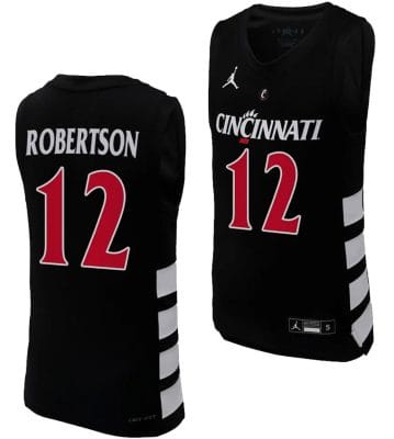 Oscar Robertson Jersey #12 Cincinnati Bearcats College Basketball Replica 2023-24 Black