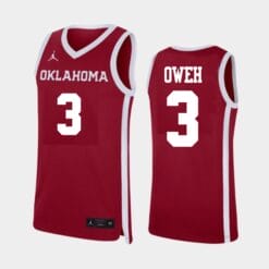 Otega Oweh Jersey #3 Oklahoma Sooners College Basketball Red