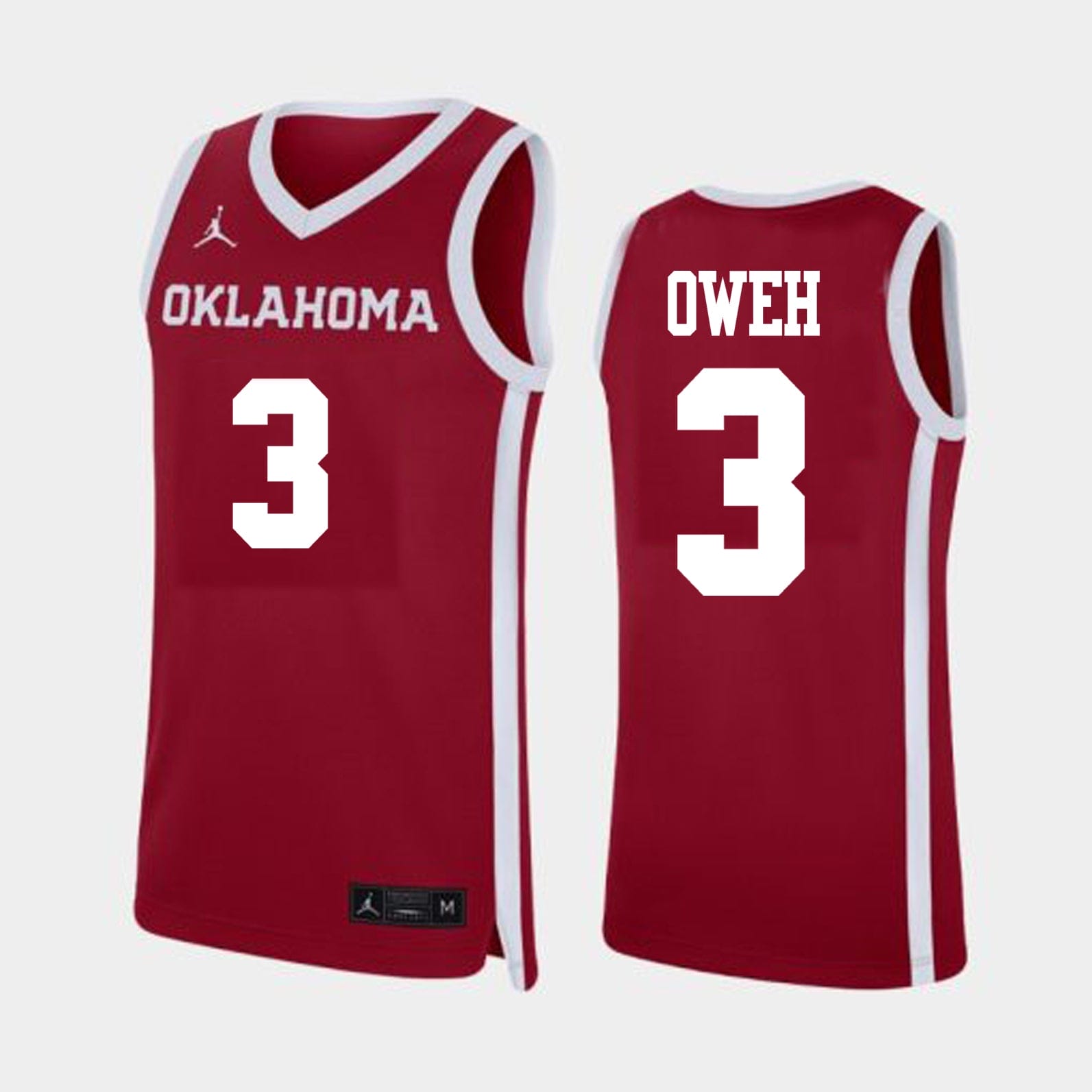 Otega Oweh Jersey #3 Oklahoma Sooners College Basketball Red