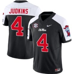 Quinshon Judkins Jersey #4 Ole Miss Rebels Football Vapor Limited All Stitched Black Alternate