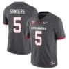 Raheim Sanders Jersey #5 Arkansas Razorback Football All Stitched Gray