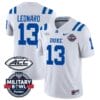 Riley Leonard Jersey #13 Duke Blue Devils Football Limited White Military Bowl