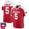 Raheim Sanders Jersey #5 Arkansas Razorback Football Arkansas Patch Red Alternate