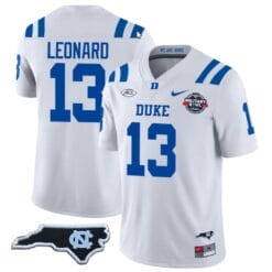 Riley Leonard Jersey #13 Duke Blue Devils Football Limited White NC State