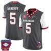 Raheim Sanders Jersey #5 Arkansas Razorback Football Arkansas State Patch White Sleeves