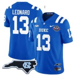 Riley Leonard Jersey #13 Duke Blue Devils Football Limited Royal NC State