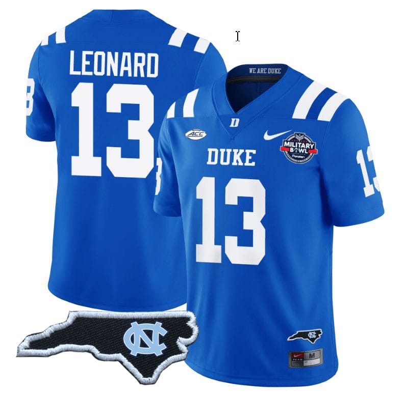 Riley Leonard Jersey #13 Duke Blue Devils Football Limited Royal NC State