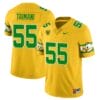Sam Taimani Jersey #55 Oregon Ducks ‘Mighty Oregon’ Throwback College Football Uniforms Yellow