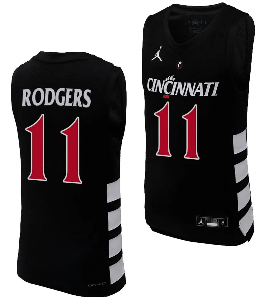 Sam Rodgers Jersey #11 Cincinnati Bearcats College Basketball Replica 2023-24 Black