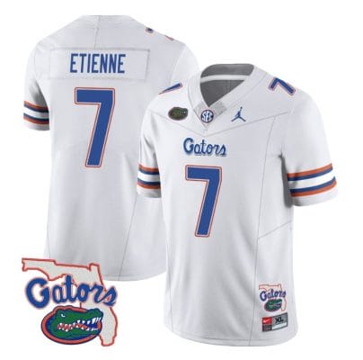 Trevor Etienne Jersey #7 Florida Gators Vapor Limited College Football White