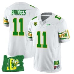 Trikweze Bridges Jersey #11 Oregon Ducks ‘Mighty Oregon’ Throwback Football Oregon State White