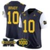 Tom Brady Jersey #10 Michigan Wolverines 1000 Wins Patch Vapor Limited Football White Sleeves