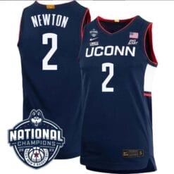 Tristen Newton Jersey #2 UConn Huskies 2023 National Champions College Basketball Navy