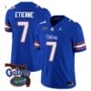 Trevor Etienne Jersey #7 Florida Gators Vapor Limited Florida Map College Football Royal