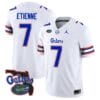 Trevor Etienne Jersey #7 Florida Gators Vapor Limited Florida Map College Football White