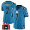 Walker Howard Jersey #7 Ole Miss Rebels Football Ole Miss Flag All Stitched Blue 1