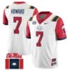 Walker Howard Jersey #7 Ole Miss Rebels Football Ole Miss Flag All Stitched White 2