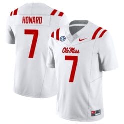 Walker Howard Jersey #7 Ole Miss Rebels Football All Stitched White