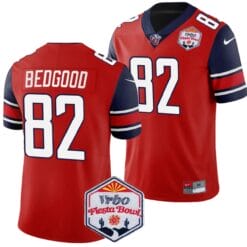 Aaron Bedgood Jersey #82 Liberty Flames Fiesta Bowl Patch 2024 Football Red