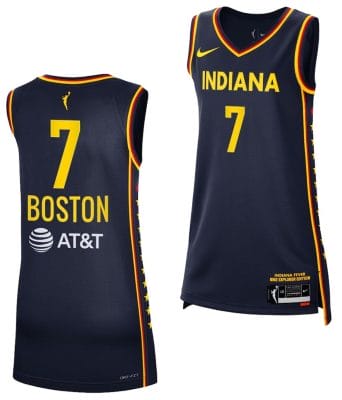 Aliyah Boston Jersey #7 Indiana Fever 2023 WNBA Draft Jersey Exclusive Edition Navy