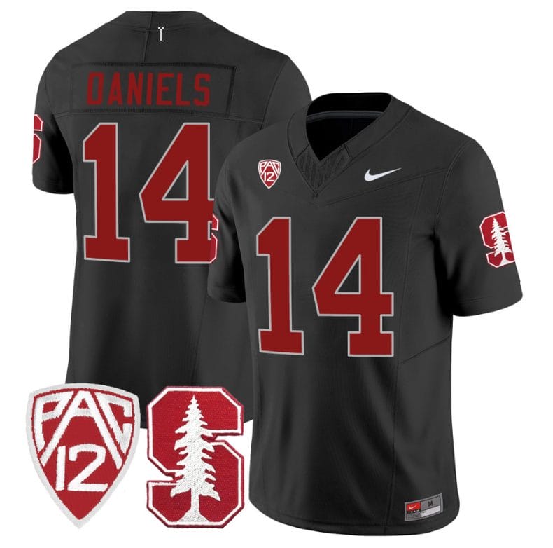 Ashton Daniels Jersey #14 Standford Cardinal Jersey Vapor Limited College Football Black