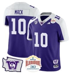 Austin Mack Jersey #10 Washington Huskies Alamo Bowl Patch Alternate Football Stitched