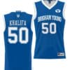Aly Khalifa Jersey #50 BYU Cougars NIL College Basketball Lightweight Royal