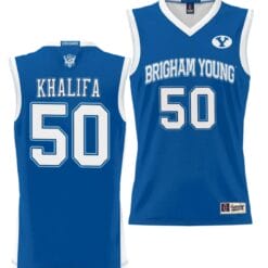 Aly Khalifa Jersey #50 BYU Cougars NIL College Basketball Lightweight Royal