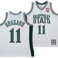 AJ Hoggard Jersey #11 Michigan State Spartans 125th Basketball Anniversary 1999 Throwback White